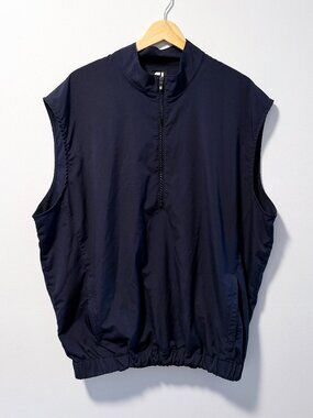 FootJoy FJ Navy Blue Performance Golf Vest - Quarter Zip - Large